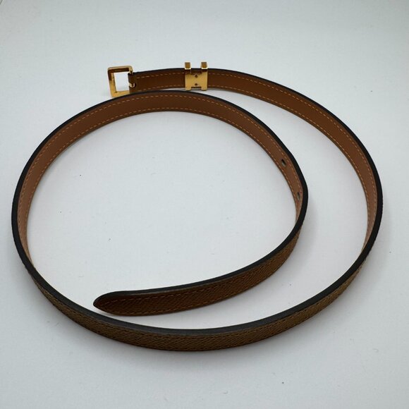 Hermès Pop H 15 Leather Belt Veau Epsom Gold-Plated Buckle 2S Sesame Unisex 70cm - Picture 10 of 16